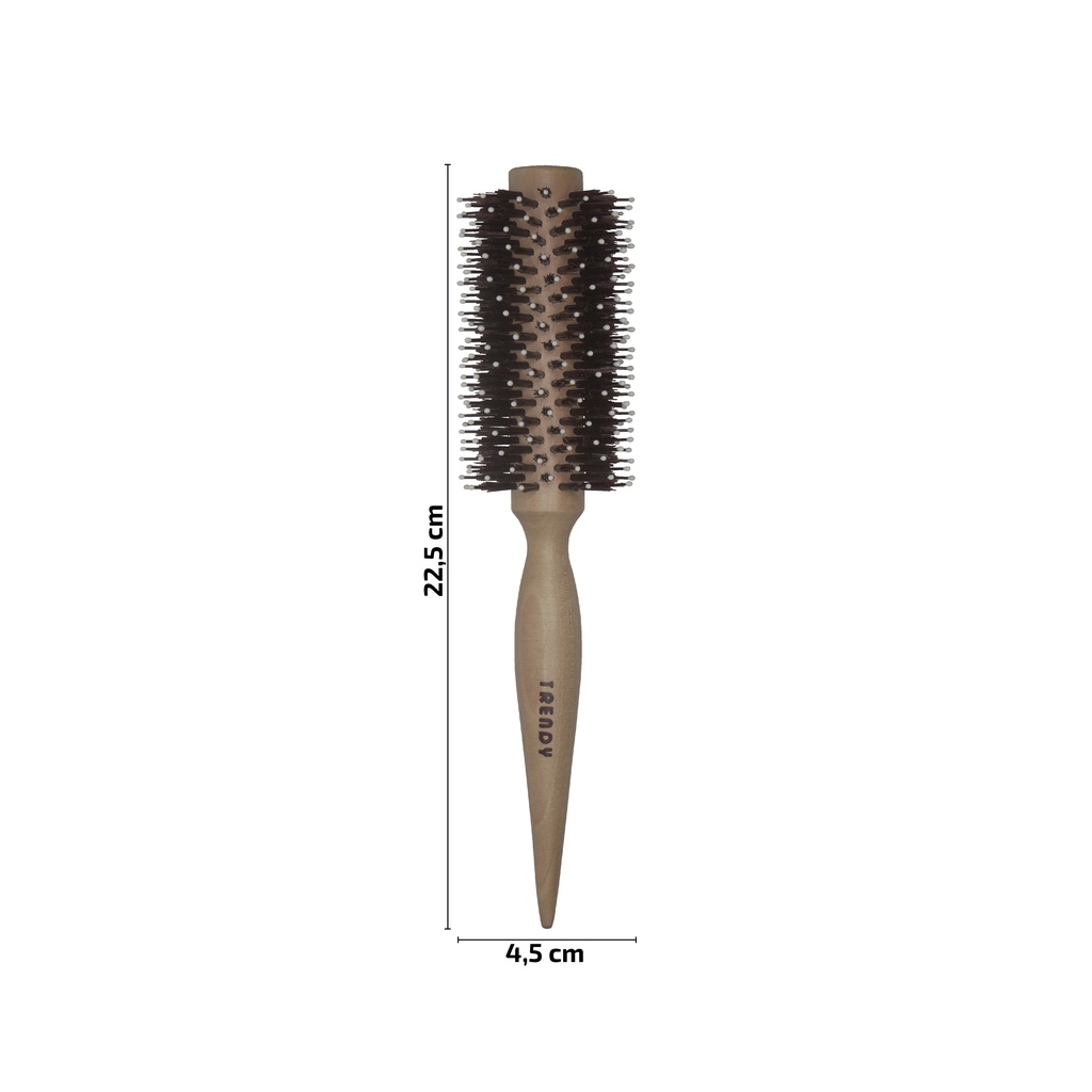 TRENDY Sisir Blow Styling Rambut 22,5 x 4,5 cm/ Sisir Roll/ HB096B-W