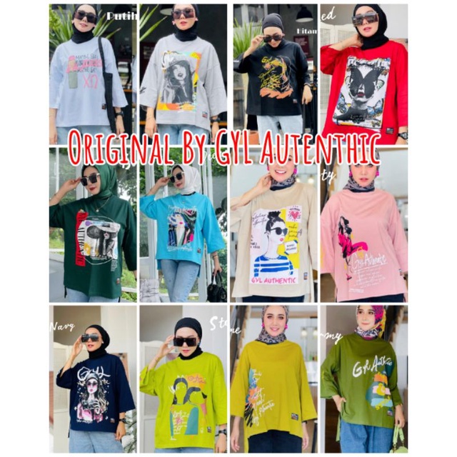 Kaos GYL Top Slit Oversize Original By GYL Autenthic