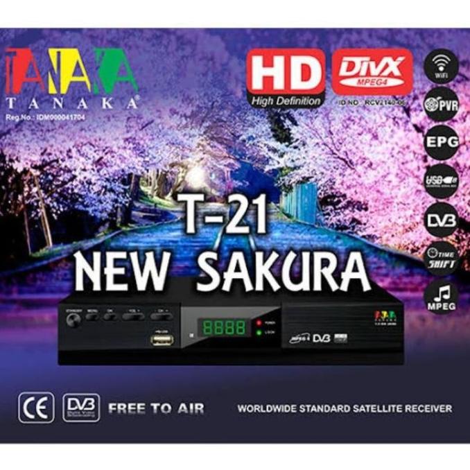 STB Digital / SET TOP BOX TV DIGITAL TANAKA NEW SAKURA T-21 KHUSUS ANTENA PARABOLA Non COD