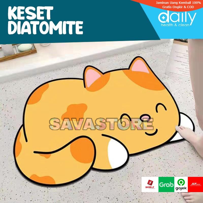 Keset Diatomite Anti Bau Cepat Kering Dan Anti Bakteri