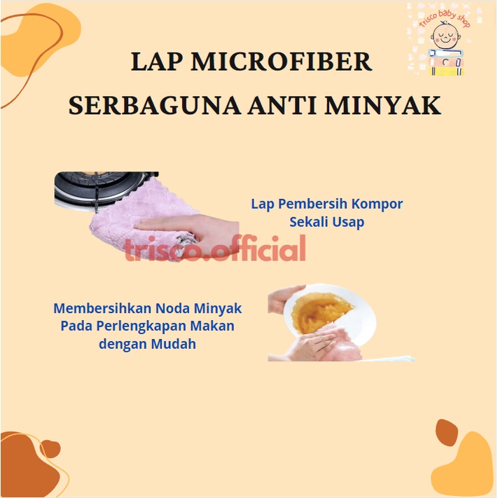 Kain Lap Dapur Piring danKompor Serbaguna Microfiber Anti Minyak