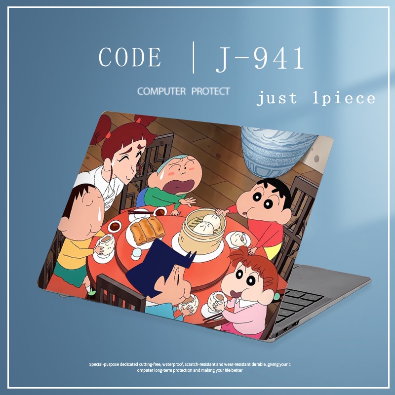 1pc Universal Custom Pola COD Gunda Crayon Shin Chan Stiker Penutup Laptop Untuk Lenovo E41-55 Ideapad 15s V14 G2 Ideapad 14s Skins Lukisan Notebook Stiker