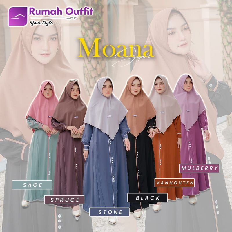 { PO READY JANUARI 2023 } MOANA SYAR'I BY RUMAH OUTFIT // GAMIS SET ORIGINAL