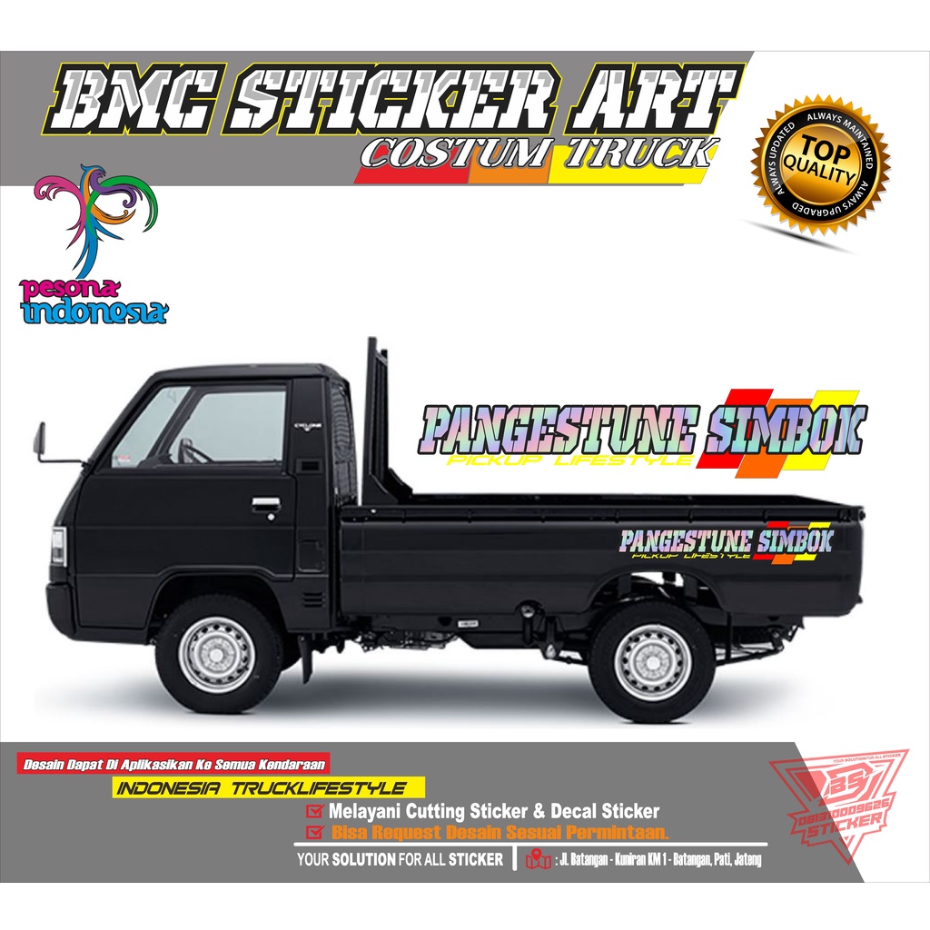 STICKER CUTTING BAK PICKUP/STIKER VARIASI BAK L300