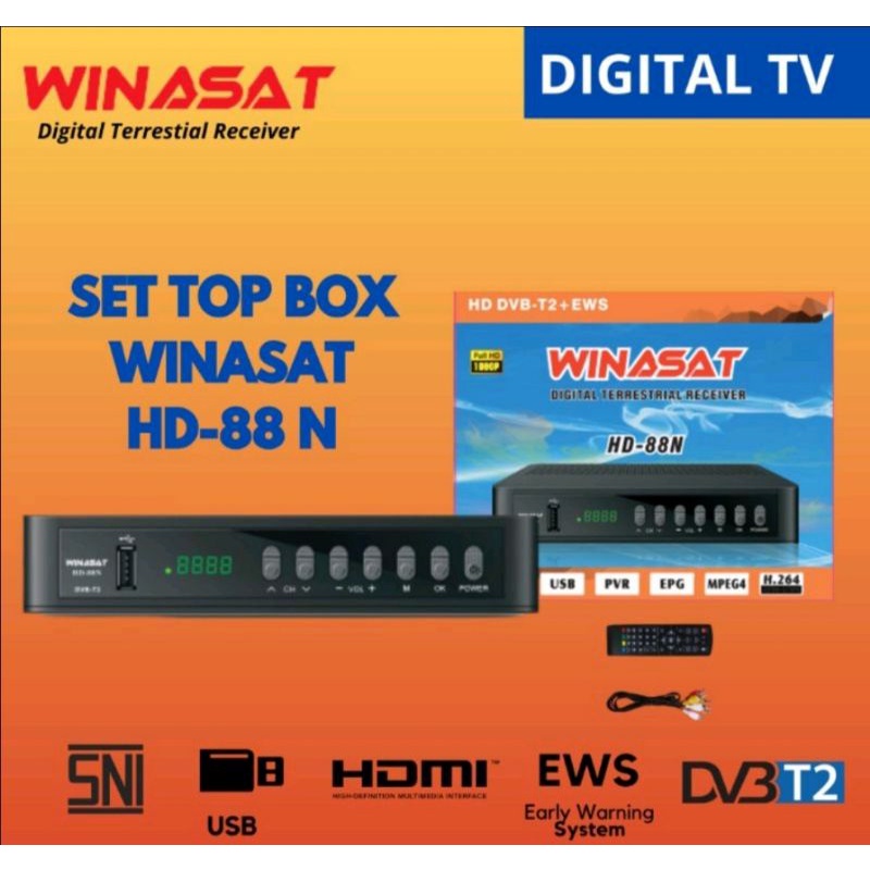 Set Top Box Penerima siaran digital STB Winasat HD-88N