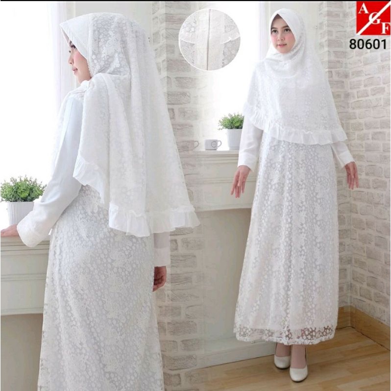 Baju Gamis Agnes Fashion Brukat Wanita / Busana Muslim 80601 Std
