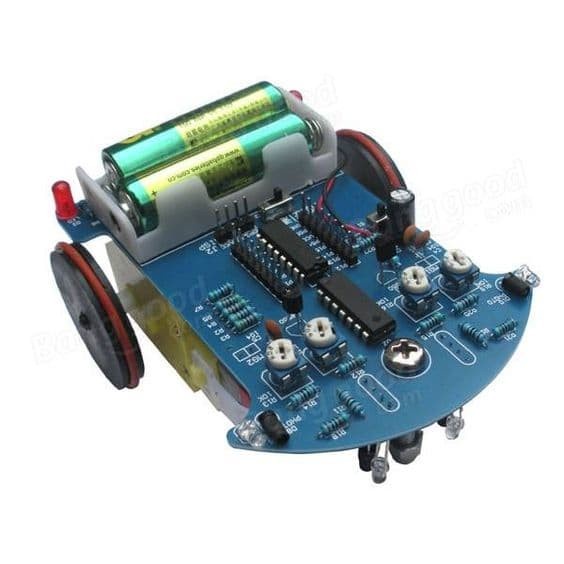 [READY] D2-3 Diy Kit Robot Tracking Line Follower Smart Car Stc15W201S Mcu - Sudah Dirakit / Perleng