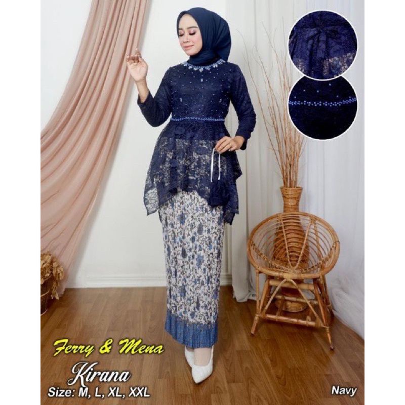 Setelan Kebaya Brukat Modern Payet Kebaya Mutiara Wisuda