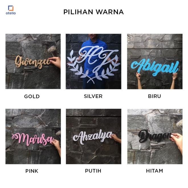 Papan Nama Untuk Backdrop / Hiasan Backdrop Pesta / Dekorasi Nama