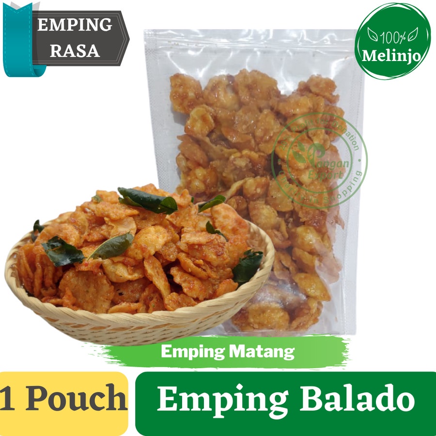 

Emping Balado Crunchy Pedas Manis | Balado Daun Jeruk Thailand 200gr