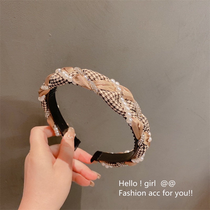 Caliloops Bando Kepang Headband Pesta Korea Dewasa Tweed Maven