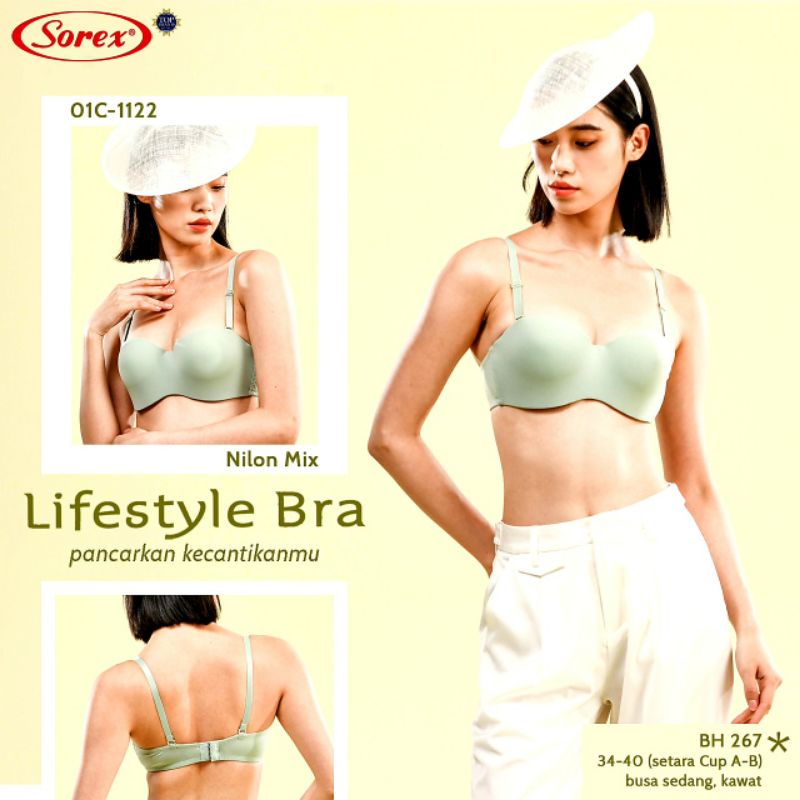 BRA WANITA SOREX ART 267. LIFESTYLE BUSA SEDANG PAKAI KAWAT KAIT:2 SETARA CUP B