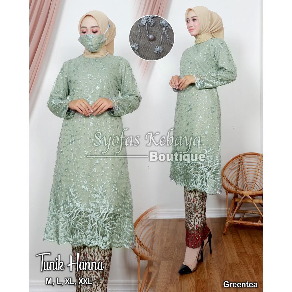 Setelan Kebaya Tunik Tulle Bordir / Kebaya / Kebaya Modern / Kebaya Kondangan / Kebaya Wisuda / Kebaya Tunik / Tunik / Kebaya Brukat / Kebaya Wisuda / Kebaya Kurung Modern