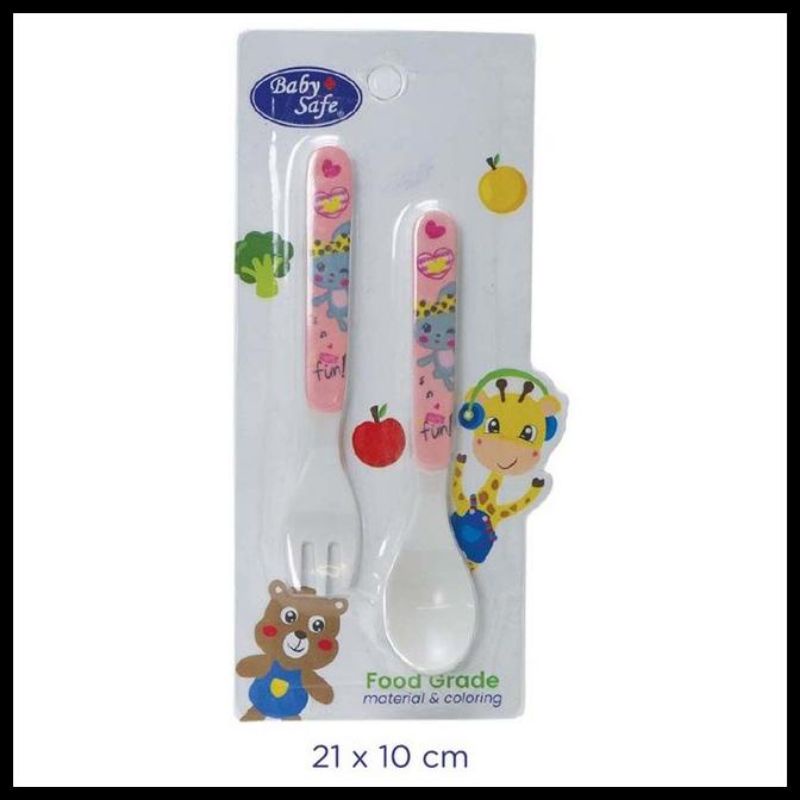 Baby Safe Spoon &amp; Fork SG001 Sendok Garpu Set