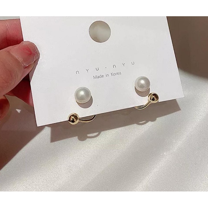 Korean simple pearl studs  earrings terbaru