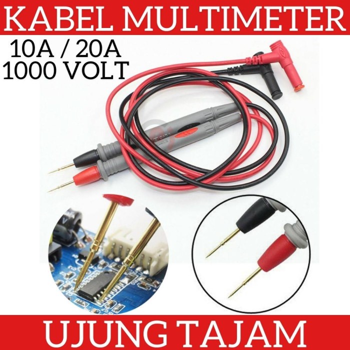 Kabel Multimeter Tajam Jarum Test Probes Avometer Multitester Tester