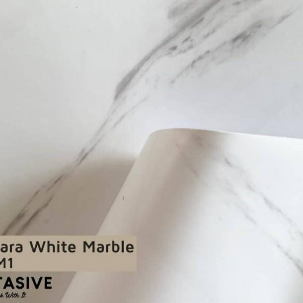 Kertasive Deco PVC sheet stiker pelapis Carrara White Marble