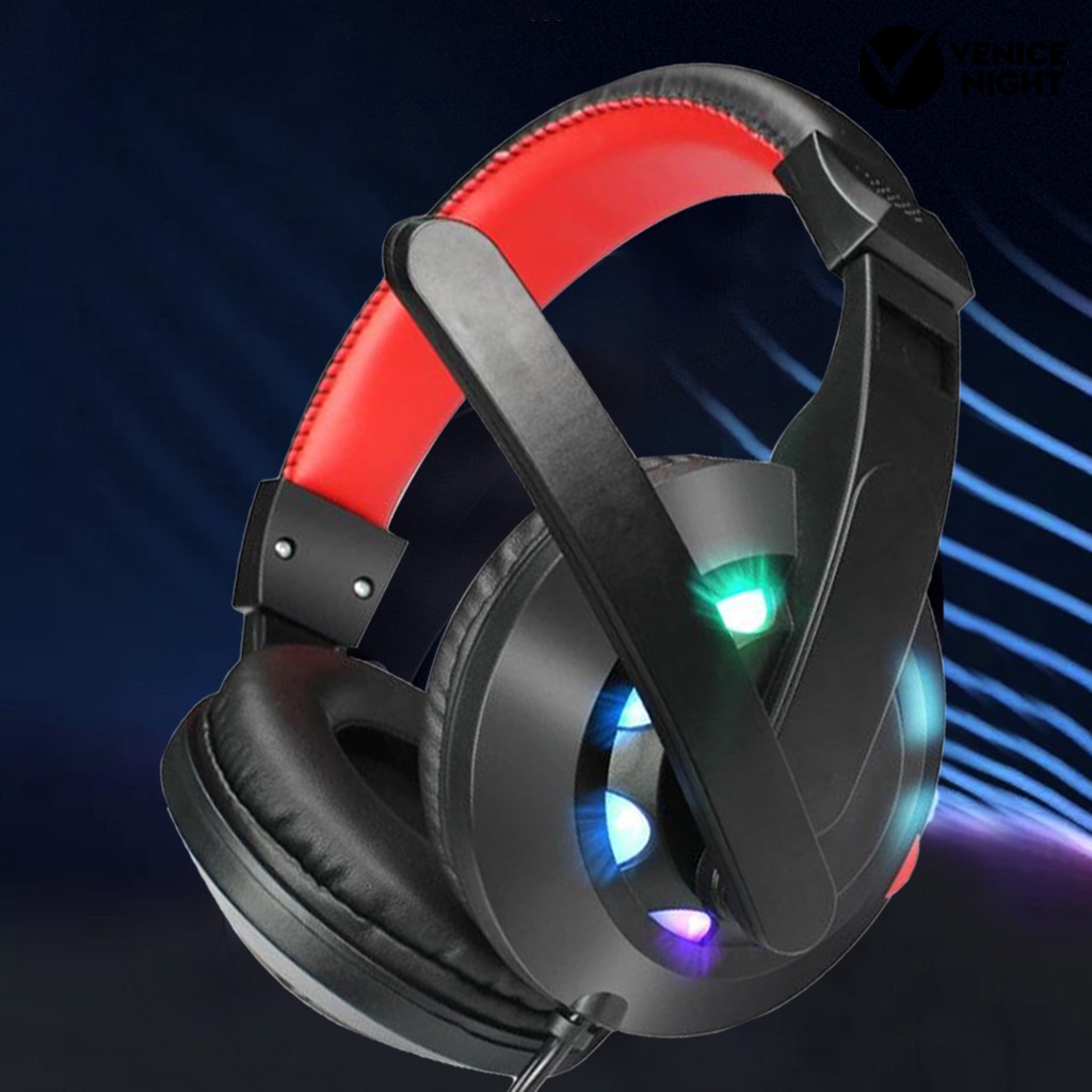 (VNEP) (Berkabel) A65 Headphone Luminous Mini Gaming Headphone untuk Komputer