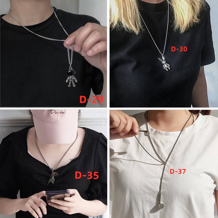 Kalung Bahan Titanium Steel Desain Dinosaurus Untuk Pria Dan Wanita