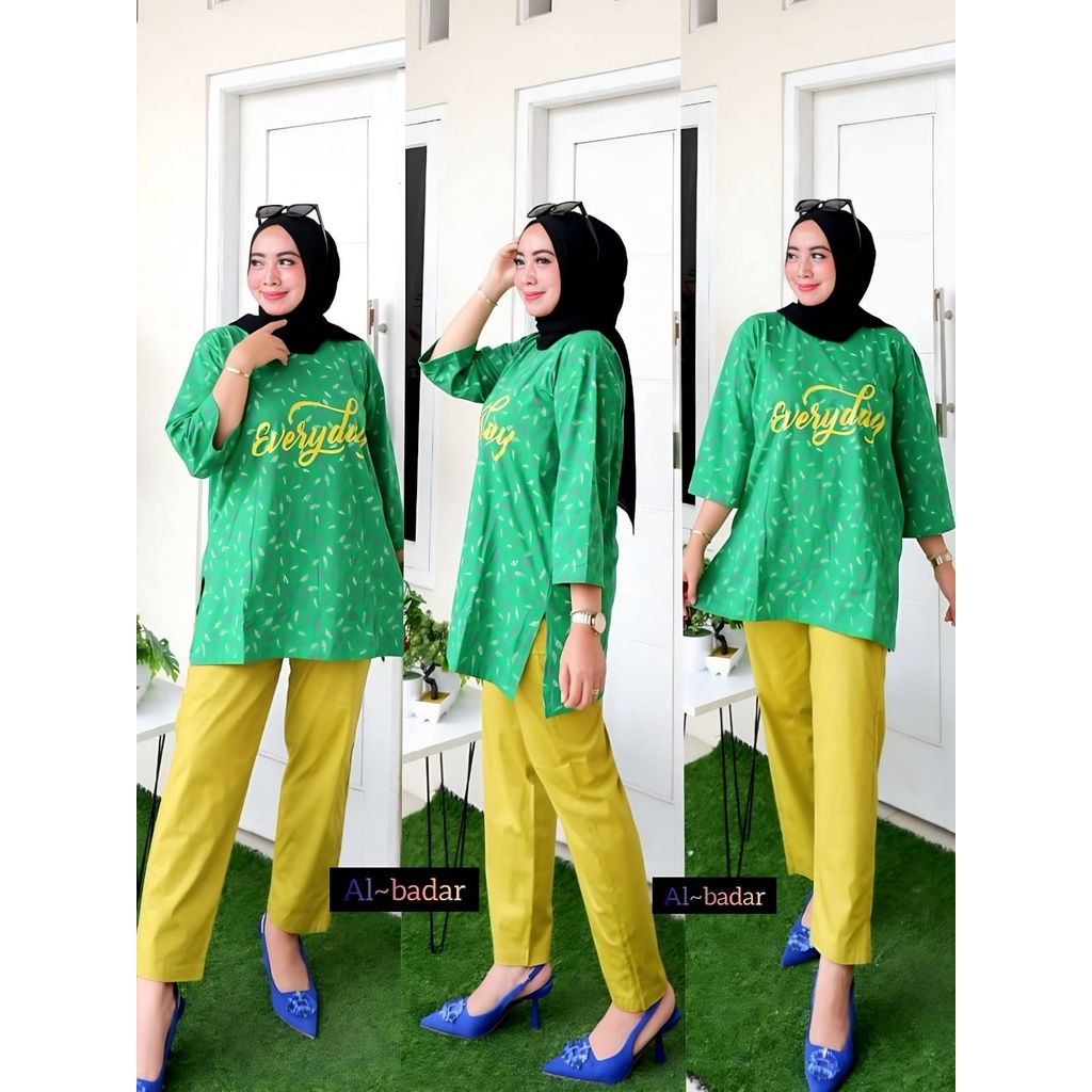 [ BISA COD] STELAN KOMBET MIX KATUN POPLIN SABLON,SETELAN CELANA MODEL TERBARU,SETCEL KOMBET MIX POPLIN TERLARIS,