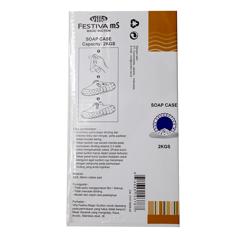 Ktmstore Gantungan Sabun Batang Soap Case Villa Festiva Magic Suction