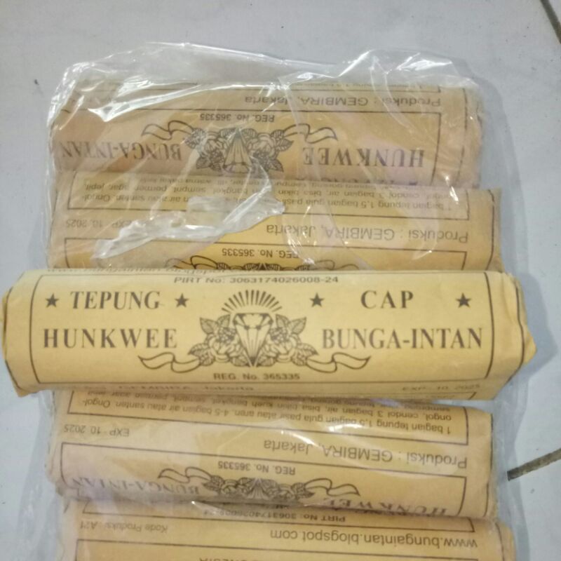 

Tepung hunkwee cap bunga intan