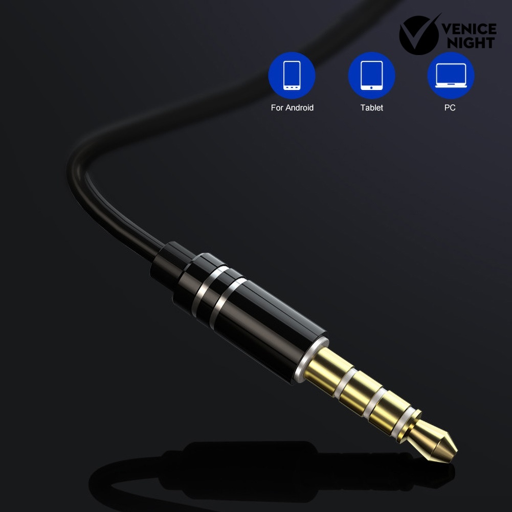 (VNEP) (Berkabel) 3.5mm HiFi Bass In-ear Phone Earphone Olahraga Earbud Headset dengan Mic