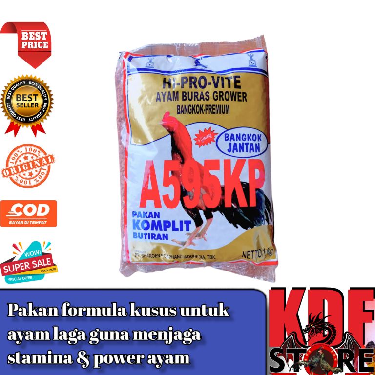 Pakan Ayam 595 Hi-Pro-Vite PAKAN AYAM ADUAN 595KP 1 KG