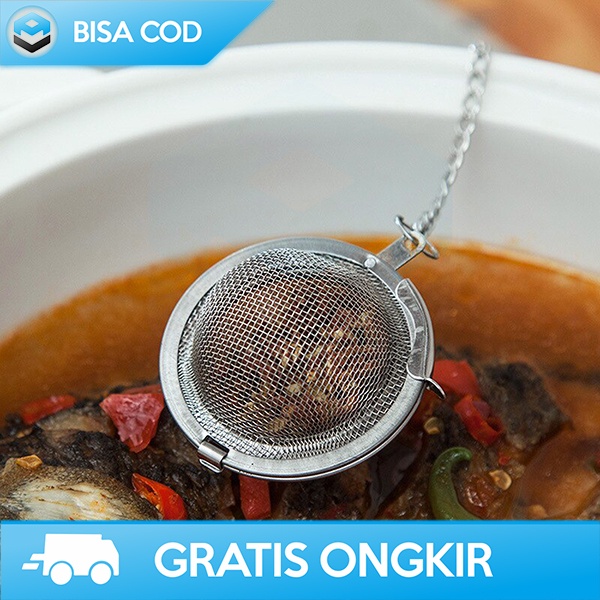 SARINGAN TEH STAINLESS TEA INFUSER STRAINER REUSABLE 50MM TAHAN KARAT