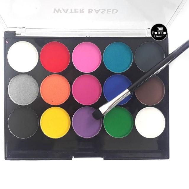 

Professional Body Art Face And Painting Kit 15 Color Set + 1 Brush