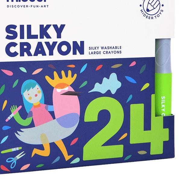 

Mideer Silky Crayon 12 pcs/24 pcs mainan edukasi alat tulis mengambar - 12 Pcs