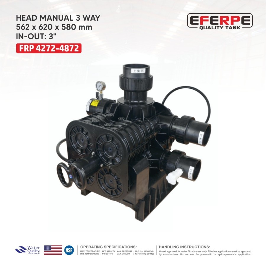 Head Tabung FRP 4272 - 4872 | FRP Filter Air