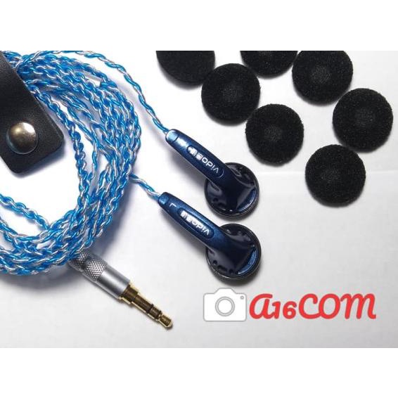 EARBUD VIDO MIC DIY RECABLE v2 - Biru