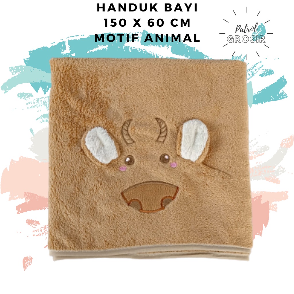 Handuk Bayi | Motif Animal | 150 x 60 cm |