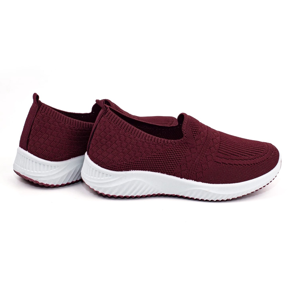 Sepatu Wanita Sneakers Wanita Import Rajut Cewek Sport Shoes Kasual Fashion Wanita Model Slip On K8121