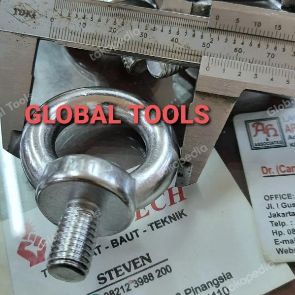 eyebolt ss m12 eye bolt stainless m12 x 20 baut cincin baut donat