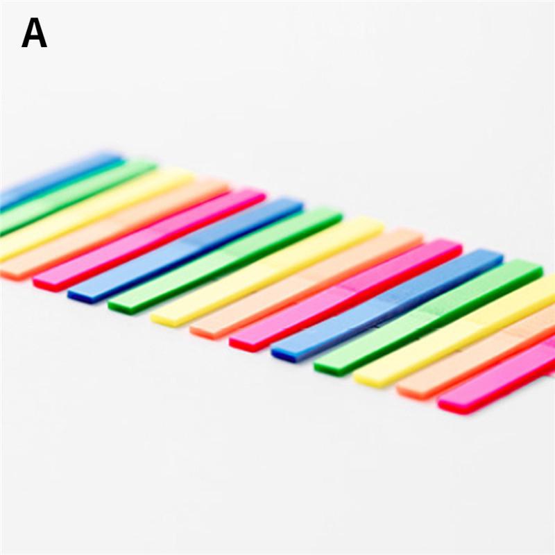 3000 Pcs Alat Bantu Baca Sorot Stiker Transparan Neon Index Tabs Bendera Sticky Note Stationery Sekolah Kantor Perlengkapan