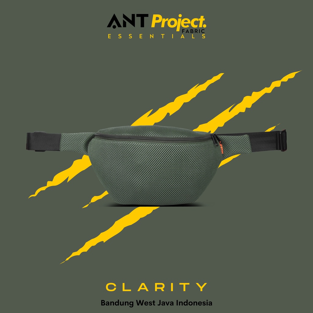 ANT PROJECT - Waistbag Pria CLARITY Olive- Tas Pinggang