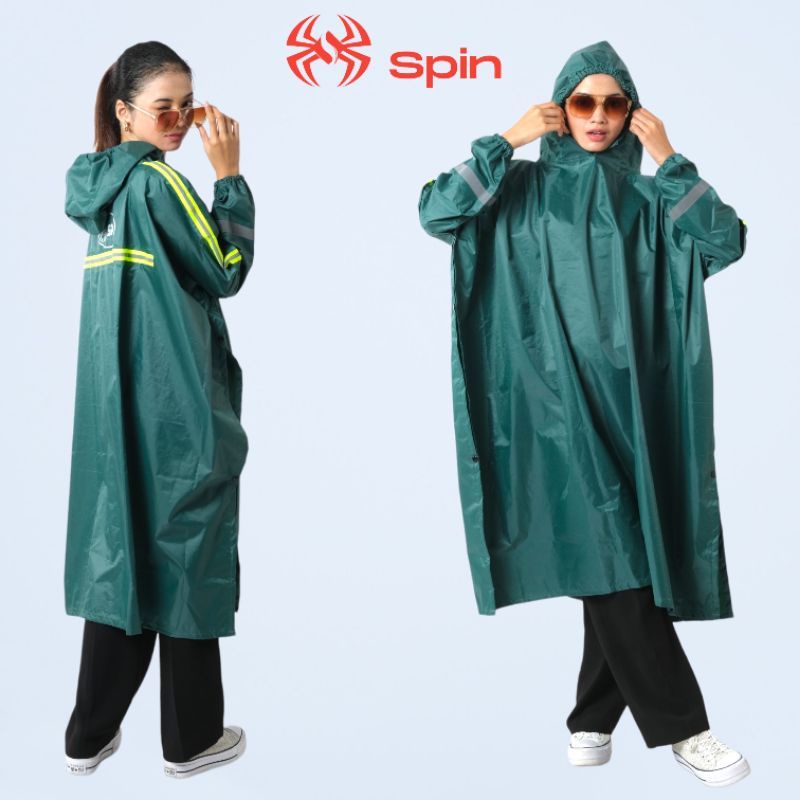 Jas Hujan Spin Ponco Lengan Volta Nylon
