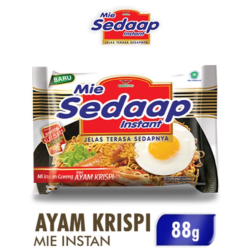 

SEDAAP Mie Instant Goreng Rasa Ayam Krispi Pack 88gr