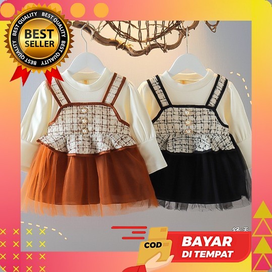 Baju Dress Pesta Anak Perempuan Usia 7 8 9 10 11 12 Th Import Korean Style Modern Murah Trend Asa Ki