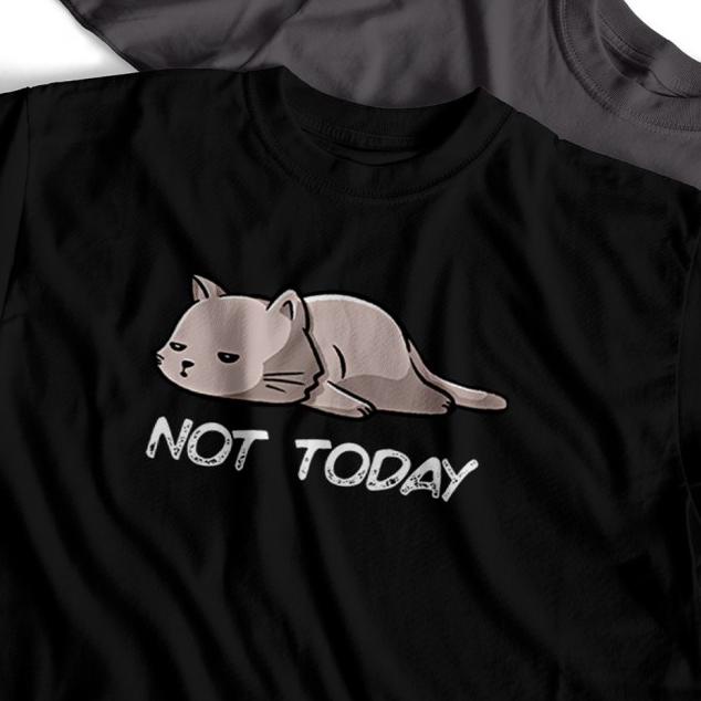 Baju Kaos Gambar Kucing Pria Distro Original Oversize Jumbo Big size - Army, M