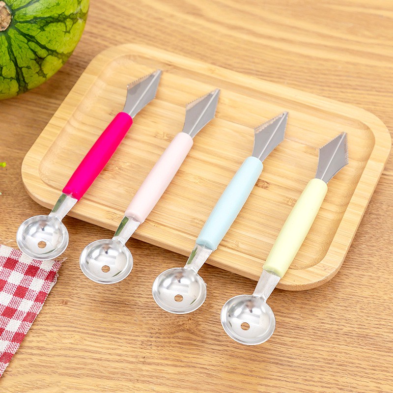 (ctshop1)PISAU UKIR HIAS BUAH BULAT 2 SISI | STAINLESS STEEL FRUIT CARVE KNIFE | PISAU BUAH UKIR BENTUK BULAT MELON