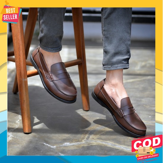 Sepatu Loafer / Sepatu Pantopel Kasual / Pantopel Murah Paulmay - Sepatu Formal Loafer Pria Milan 86