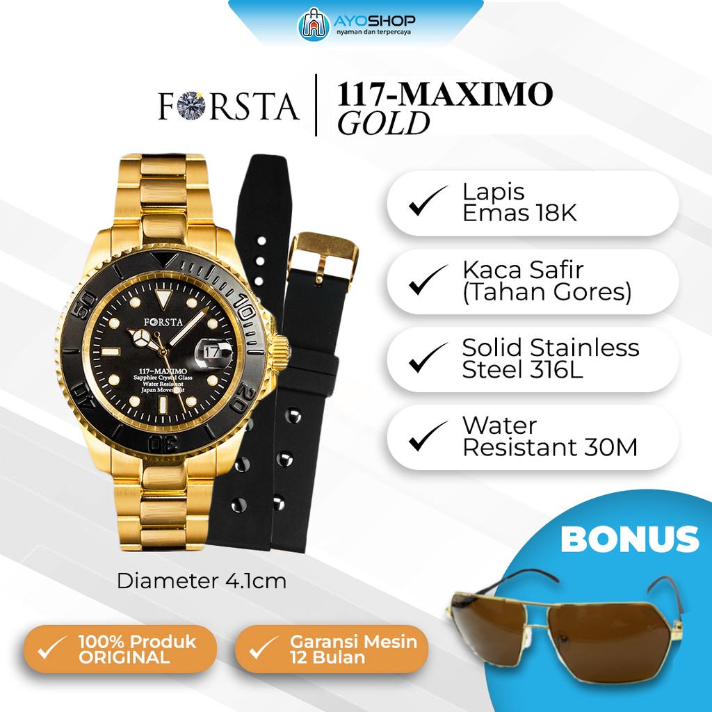 Jam Tangan Pria Forsta Maximo Gold