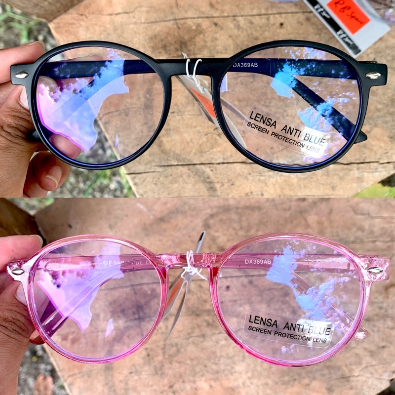 Kacamata Normal Anti Radiasi Bulat Oval Untuk Komputer/HP Unisex
