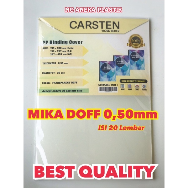 

InJO Cover Jilid Mika Doff PP Pasir 0,50 isi 20pc Bantex Daiichi