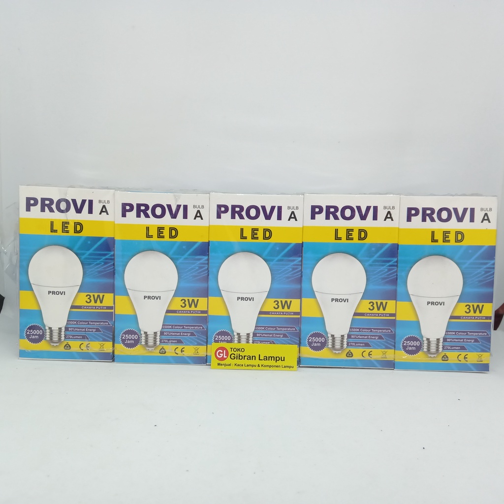 LED Provi A Bulb - Lampu Bohlam Kuning Putih Warm White All Watt