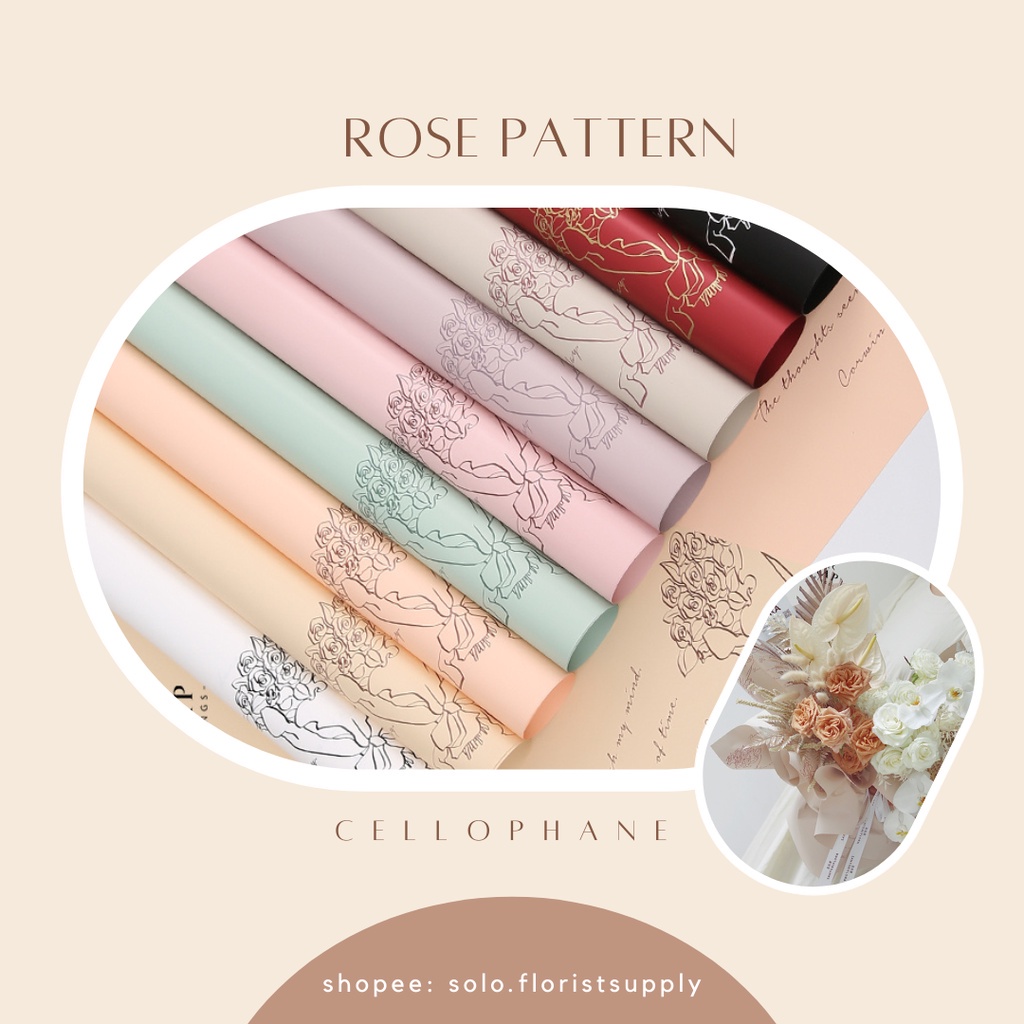 

[SW] ECER ROSE PATTERN FLOWER WRAPPING CELLOPHANE KERTAS BUKET PEMBUNGKUS BUNGA WRAPPING PAPER CRAFT RUSTIC FLORIST HANDBOUQUET NON WOVEN PAPER WATERPROOF PAPER FLORALWRAP FLOWERWRAPPING KERTAS BUNGA KERTAS BUKET DIY PROPERTI FOTO