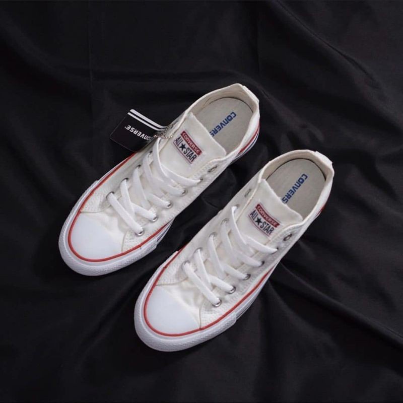 Terlaris!!  Sepatu Converse CT Chuck Taylor All Star Classic All Full sepatu pria Optical White Putih Polos Ox Low Pendek